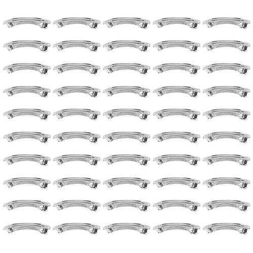 50 St 80 Mm Metall Franska Klipp HåRbåGar HåRstäNger - Silver