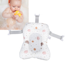Cuscino di Supporto per Bagno Neonato Bianca con Fantasia di Orsetto Cartone, Cuscino Galleggiante per Neonati