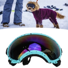Occhiali da sole per cani con montatura blu, impermeabili, protezione UV, cinturino regolabile