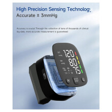 Rechargeable Digital Wrist Blood Pressure Monitor Sphygmomanometer Tonometer Tensiometer Heart Rate Meter BP Monitor