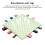 2pcs 3D Sensory Security Blanket 24x24cm Green 6