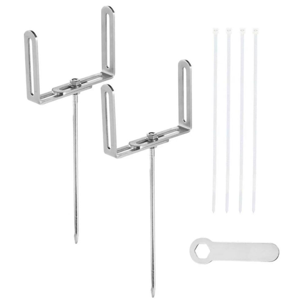 (15Cm) 2Pcs Adjustable Downspout Bracket For 5.2\" Pipes 6032318249738