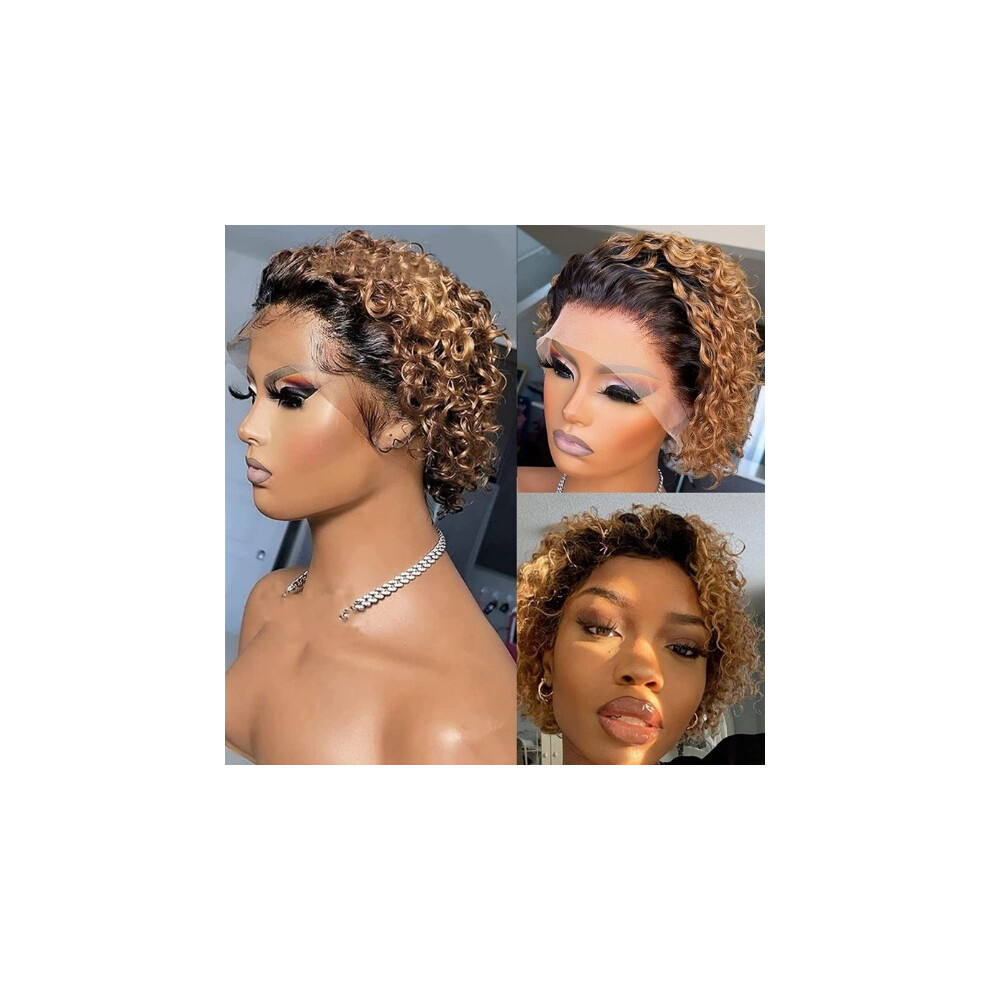 Penghui-Toys Unisex Gold (Gold) Short Small Curly Hair Wigs African-Style Wig Synthetic Fluffy Short Wigs For Girls Daily Use Hair Styling