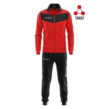 Trainingspak - GIVOVA - Visa - Rood/Zwart - 3XL - Polyester triacetaat 220 Gsm