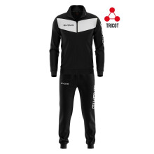 Trainingspak - GIVOVA - Visa - Zwart - 100% Polyester Triacetaat 220gsm - Jas en broek