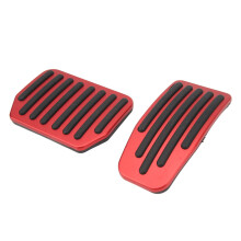2 pièces de couvre-pédale de frein en aluminium rouge et silicone pour Tesla Model 3/Y