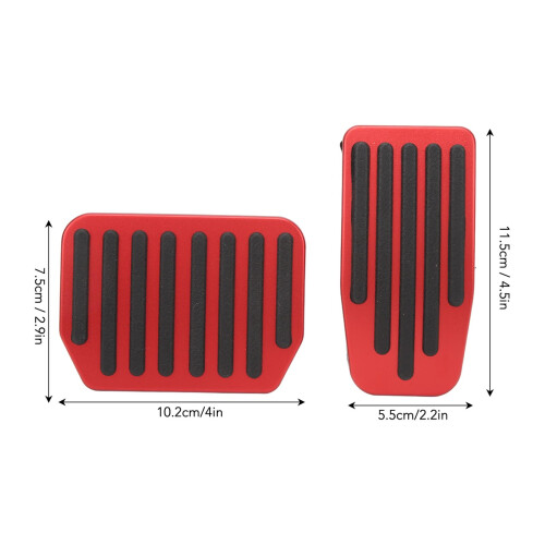 2Pcs Red Brake Pedal Covers for Model 3 2017-2023 1