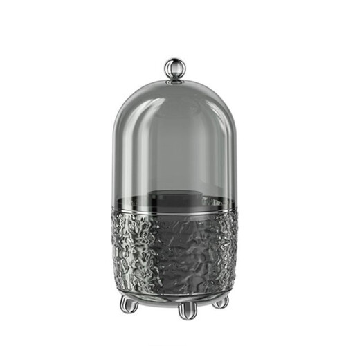 Makeup Brush Holder with Lid 360 Rotating Clear Dustproof Make  Brushes Container -C