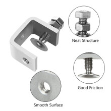 Small C Clamps,Heavy Duty C-Clamp Stainless Steel with Stable Wide Jaw Opening & I  Design,Clamping Range 16-25mm