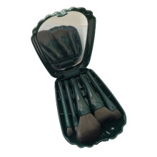 Shell Portable Travel Makeup Brush Set5 Sizes Blue