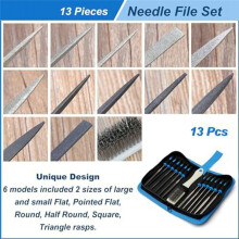 13Pcs Small File Set Metal Diamond Needle File Set File Tool Set for Precision Metal File Work Wooden Jewelry Model DIY