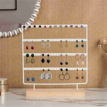Black 3-Layers 72-Holes Earring Storage Rack Jewelry Display Stand Earrings Necklaces Rings Jewelry Stand