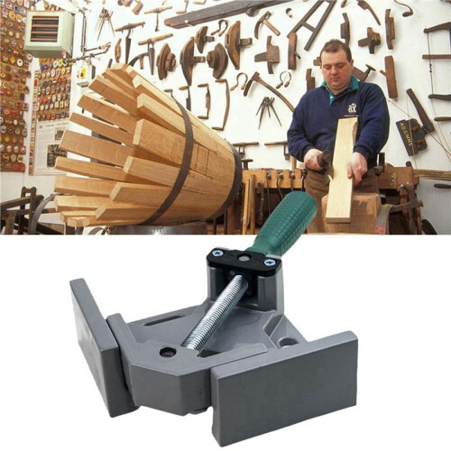 Aluminum Single Handle 90 Degree Right Angle Clamp Angle Clamp Woodworking Frame Clip Right Angle Folder Tool 2PC 2