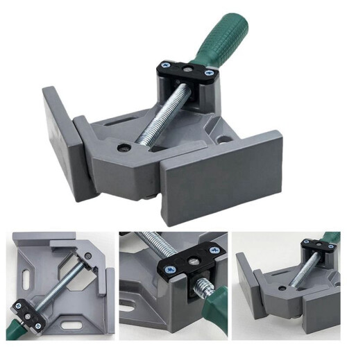 Aluminum Single Handle 90 Degree Right Angle Clamp Angle Clamp Woodworking Frame Clip Right Angle Folder Tool 2PC 2