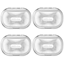 4 Pcs Hair Tie Container Small Portable Travel Cotton Swab Holder Flosser Dispenser with Lid Plastic Box Beads Storage
