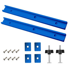 2T-Guide Rail Clamp Rail Gjorda Av Aluminiumlegering, 400 mm T-Spår Spår MitreRail Set, SlidRail med M8/M6 Slider