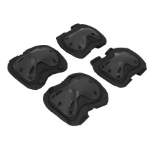 Breathable EVA Adjustable Knee & Elbow Pads for Men & Women, Classic Black