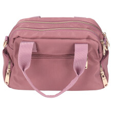 Borsa in nylon viola con tracolla lunga 27x11x18cm per spiaggia e viaggi