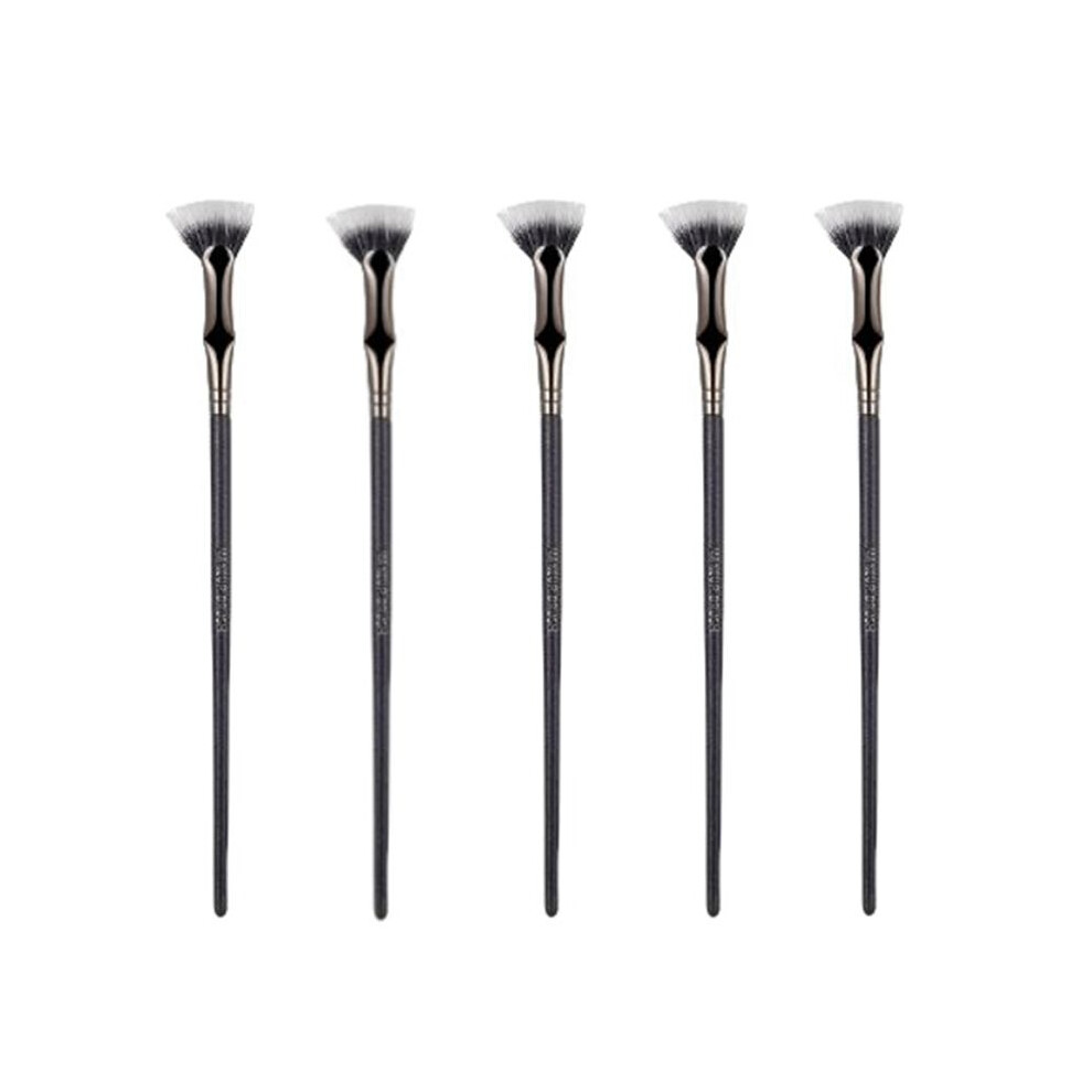 Scalloped Lash Brush, Fan Brush for Lashes Eyelash Separator Tool, Eyelash Comb for Upper Lower Eye 5pcs