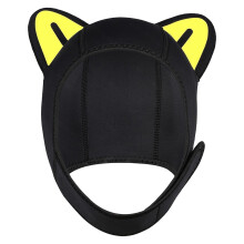 (Yellow) Unisex Neoprene Swim Cap Insulated Swimming & Diving Hood Keeps Your Hair Dry While Swimming