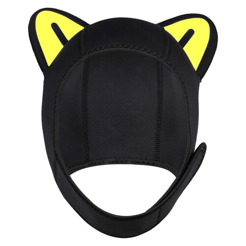 (Yellow) Bonnet de Natation Néoprène Isolé Unisexe
