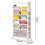 Large 5-Layer White Plastic Bookshelf, Space-Saving, 80cm 2