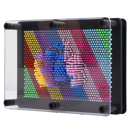 Gioco sensoriale 3D Pin Art, plastica, 17,5x12,5 cm, base nera
