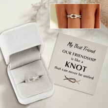 (6) CZ Love Knot Ring - Women\'s Gift