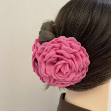 (Rose Pink, 12cm) Rose Hair Claw Barrettes - Stylish Hair Accessories