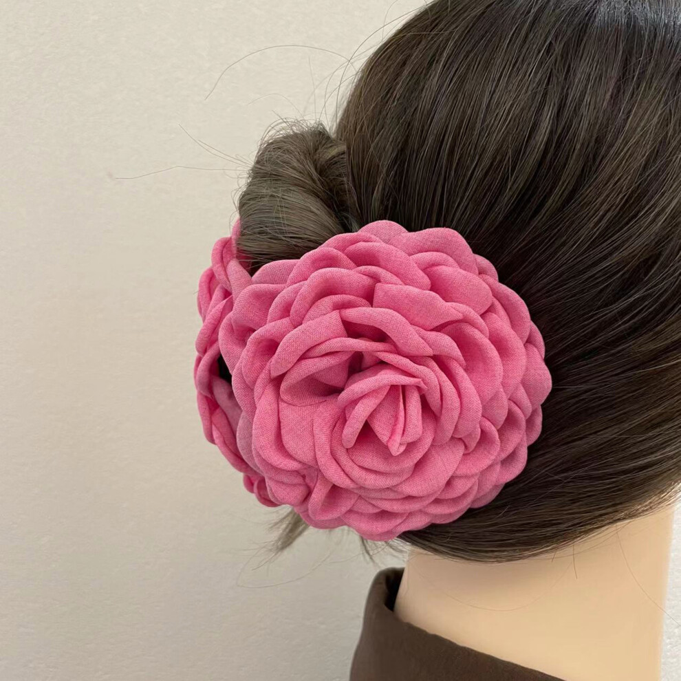 Dachuang Beauty (Rose Pink, 12Cm) Rose Hair Claw Barrettes - Stylish Hair Accessories