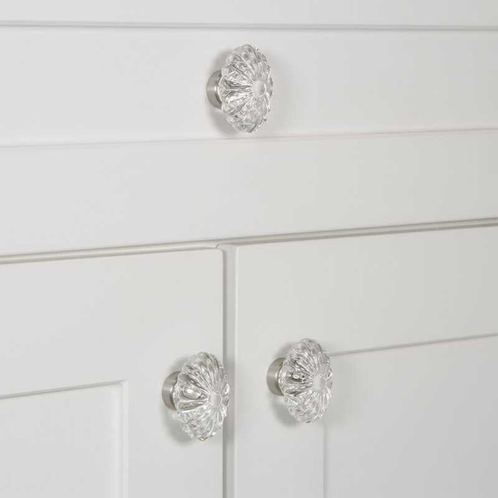 (Sunflower Transparent) Crystal Cabinet Knobs For Doors & Drawers 6461731973140