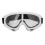 White Frame Ski Goggles PC, Transparent Lenses 2