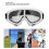 White Frame Ski Goggles PC, Transparent Lenses 3