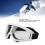 White Frame Ski Goggles PC, Transparent Lenses 5