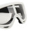 White Frame Ski Goggles PC, Transparent Lenses 8