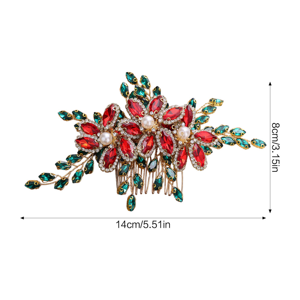 Reach-Tools Bride Rhinestone Hair Comb, Non-Slip Teeth