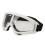 White Frame Ski Goggles PC, Transparent Lenses 13