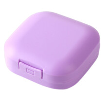 (Purple, S) Travel Soap Tray - Washable & Drainable