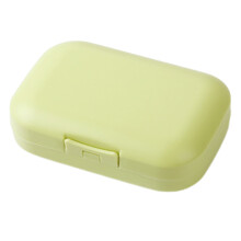 (Green, L) Travel Soap Tray - Washable & Drainable