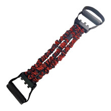 (75 lbs Camouflage Red) Stretch Rope with Non-Slip Handles for Home Gym