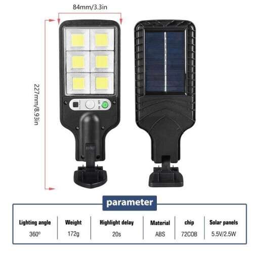 2 Pack 600W LED Solar Floodlights Motion Sensor 1