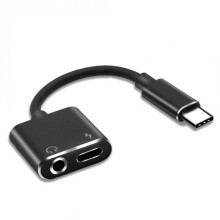 (Black) USB-C auf Aux Adapter – stabile Audio & langlebig
