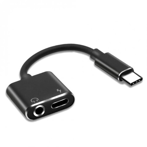 (Black) USB-C auf Aux Adapter – stabile Audio & langlebig