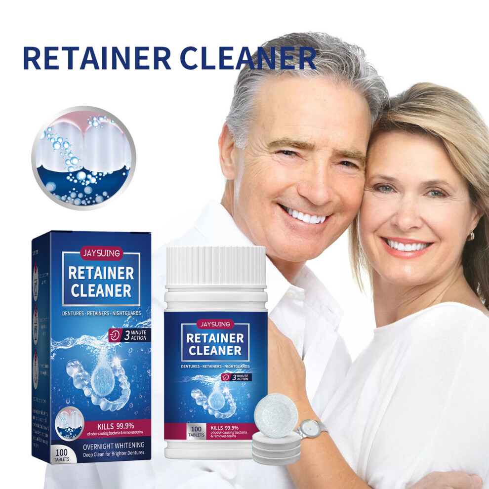 Creation-3C 50Pcs Denture Cleaner Tablets, Remove Yellow Stains
