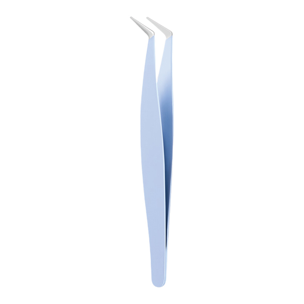 Dachuang Beauty (Blue) Stainless Steel Eyelash Tweezers For Extensions & Hair Removal