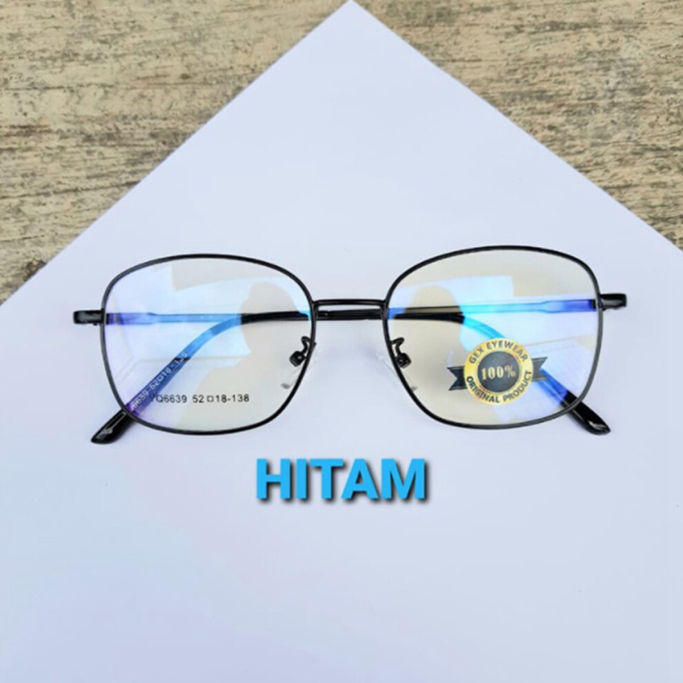 Hue-Grain (Black Frame, Anti-Blue Light) Blue Light Blocking Glasses For Men & Women