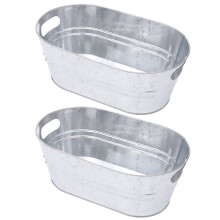 2PCS Metal Ice Bucket Insulated Champagne Bucket Beer Drink Storage Cooler Drink Cocktail Bar Ice Bucket Large Capacity