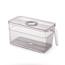 (Ash, S) Clear Plastic Fridge Bins for Veggies & Meat (50 chars)