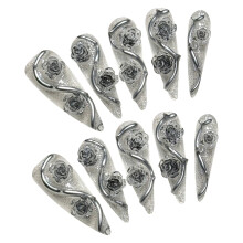 (S) Long Pointed Odorless Fake Nails for Dress Matching