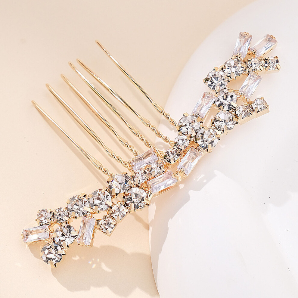 Dachuang Beauty Unisex (Hs-J7078g) Sparkling Rhinestone Wedding Hair Comb For Women